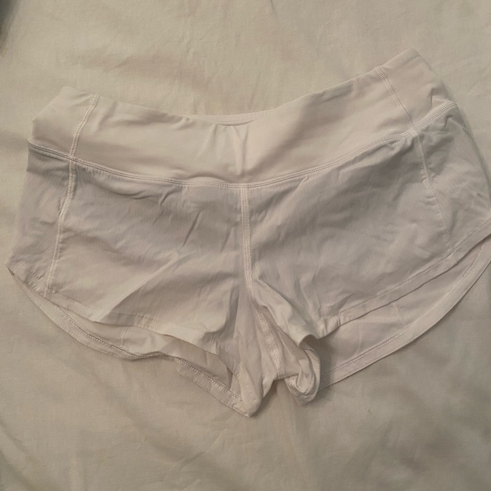 White Lululemon shorts
